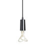Lámpara colgante-PLUMEN-PLUMEN - Suspension Noir et Ampoule Baby 001 | Sus